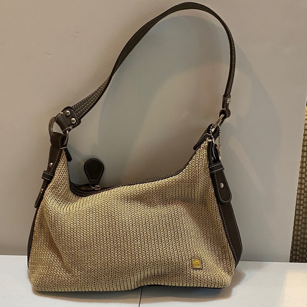 The Sak Elegant Beige and Brown Shoulder Bag